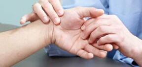 Diagnosis of pain in fingers joints