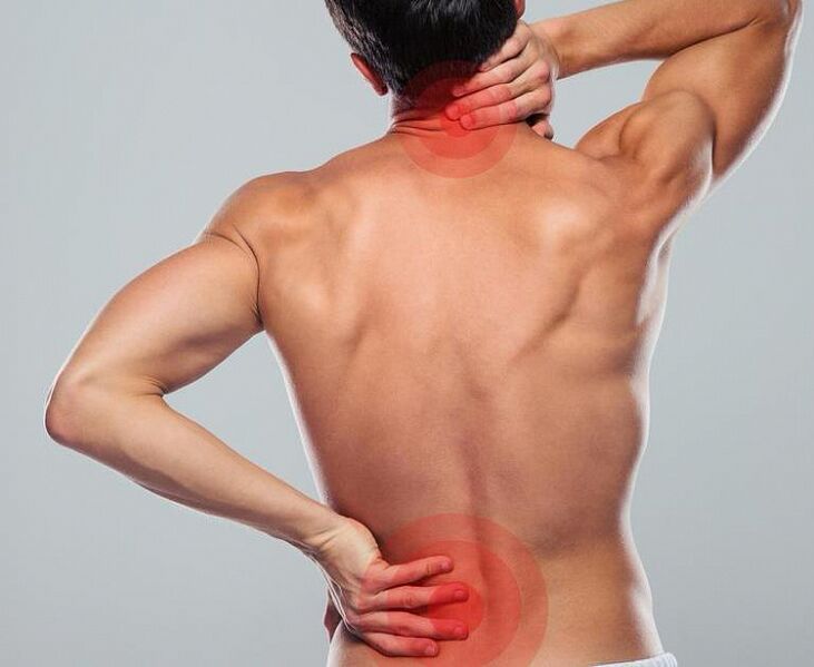A man spine osteochondrosis