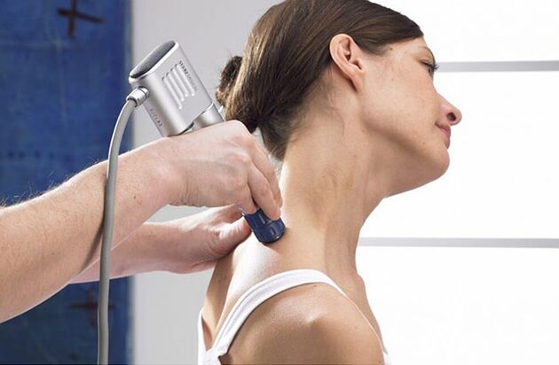 Shock wave therapy in osteochondrosis of the cervical spine